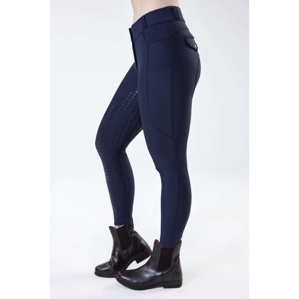 Horseware Leggings de montar de invierno FlexFit Full Seat Core Navy