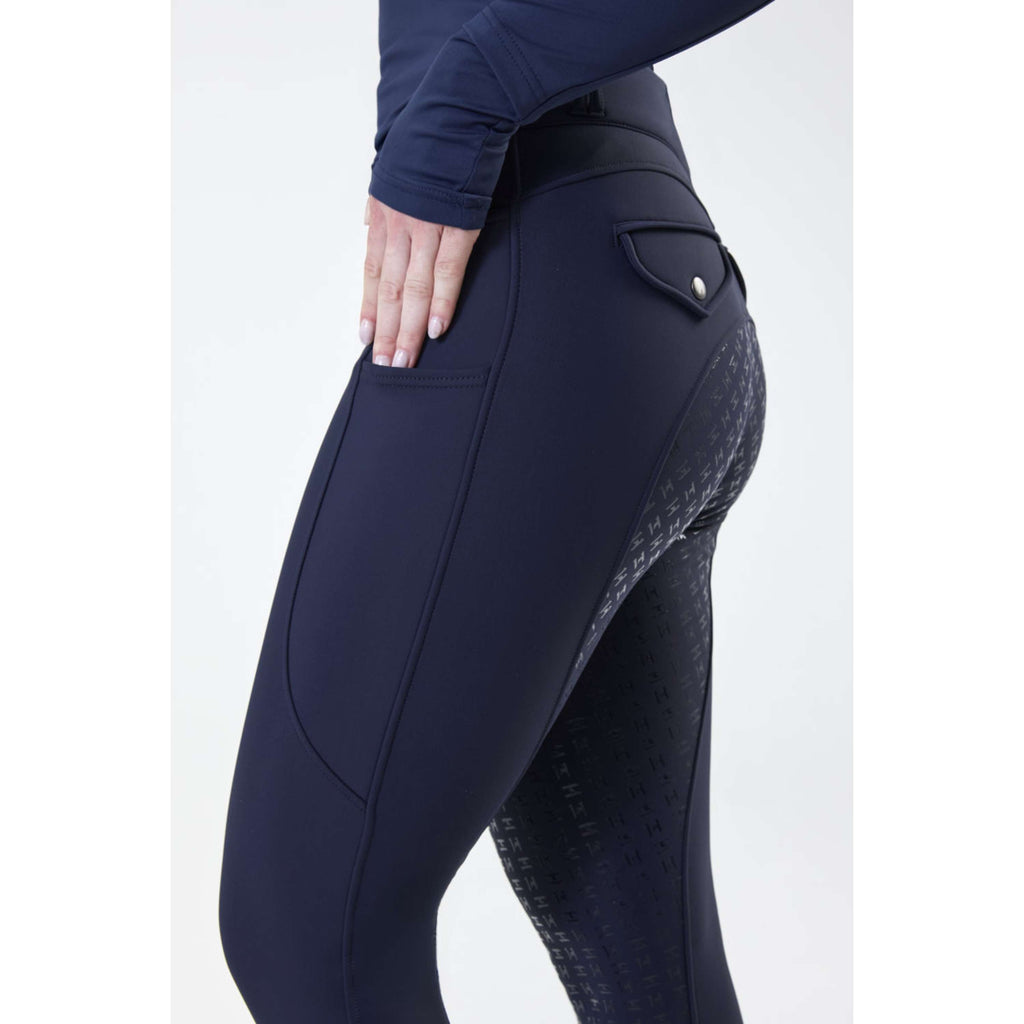 Horseware Leggings de montar de invierno FlexFit Full Seat Core Navy