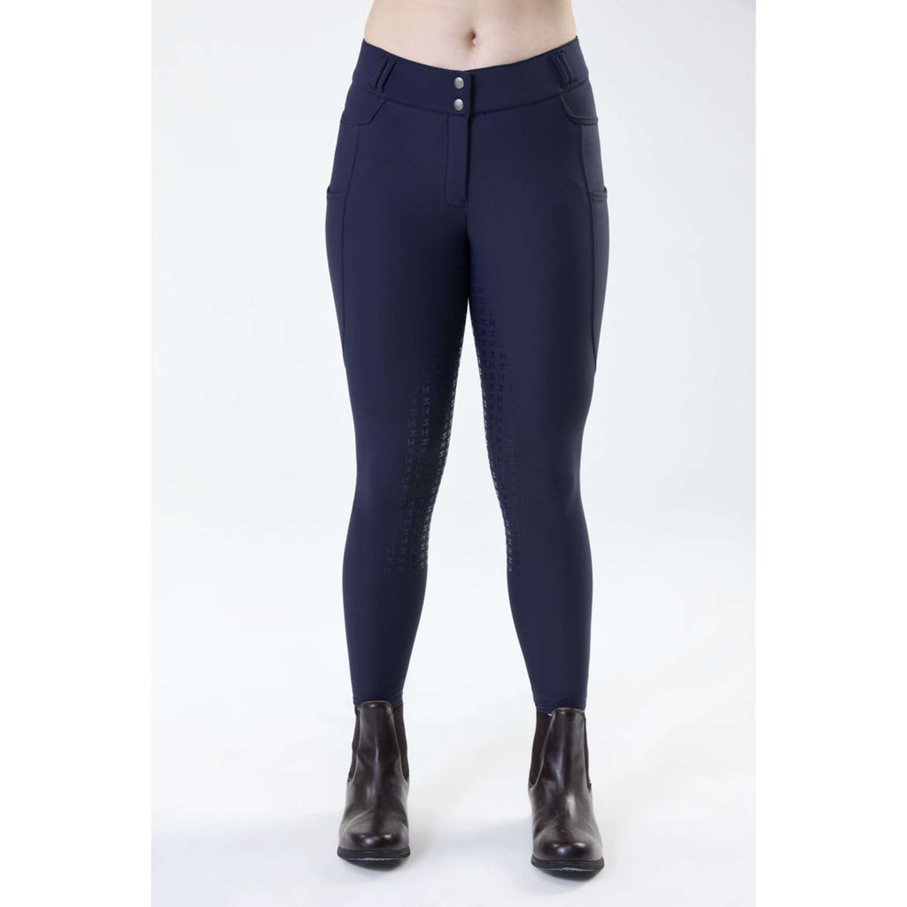 Horseware Leggings de montar de invierno FlexFit Full Seat Core Navy