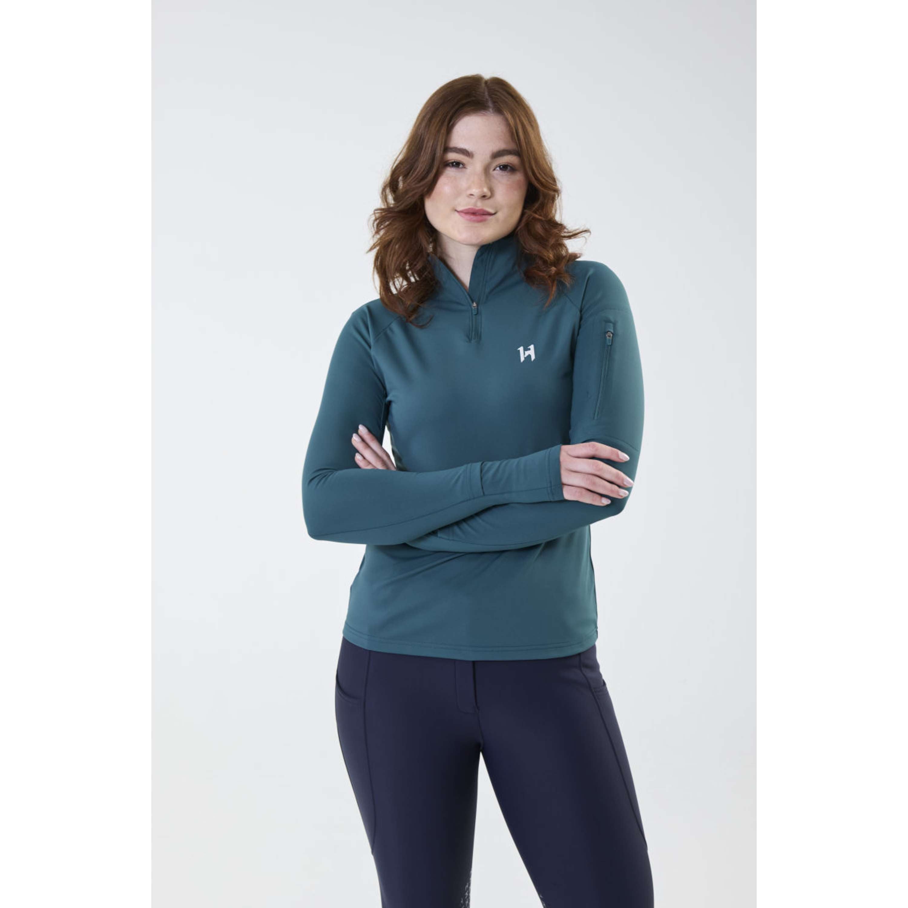 Horseware Camiseta Strive Winter Zip Dynasty Green