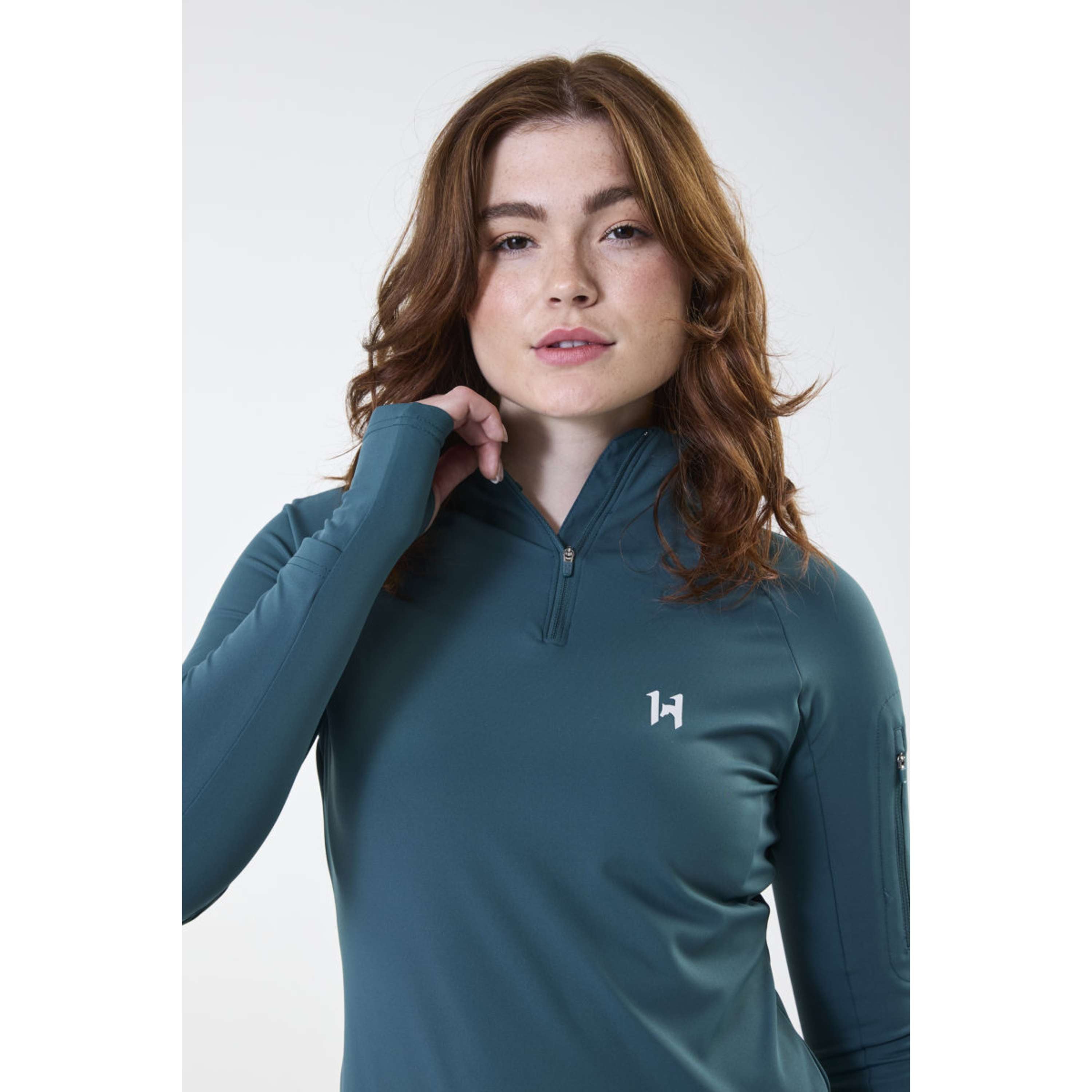 Horseware Camiseta Strive Winter Zip Dynasty Green