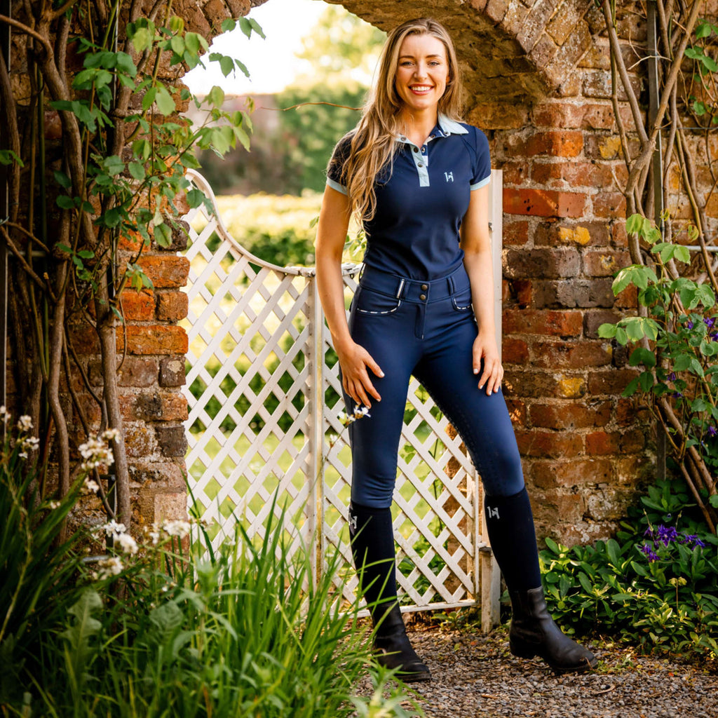 Horseware Pantalón de Equitación Newmarket High Rise Full Seat Navy