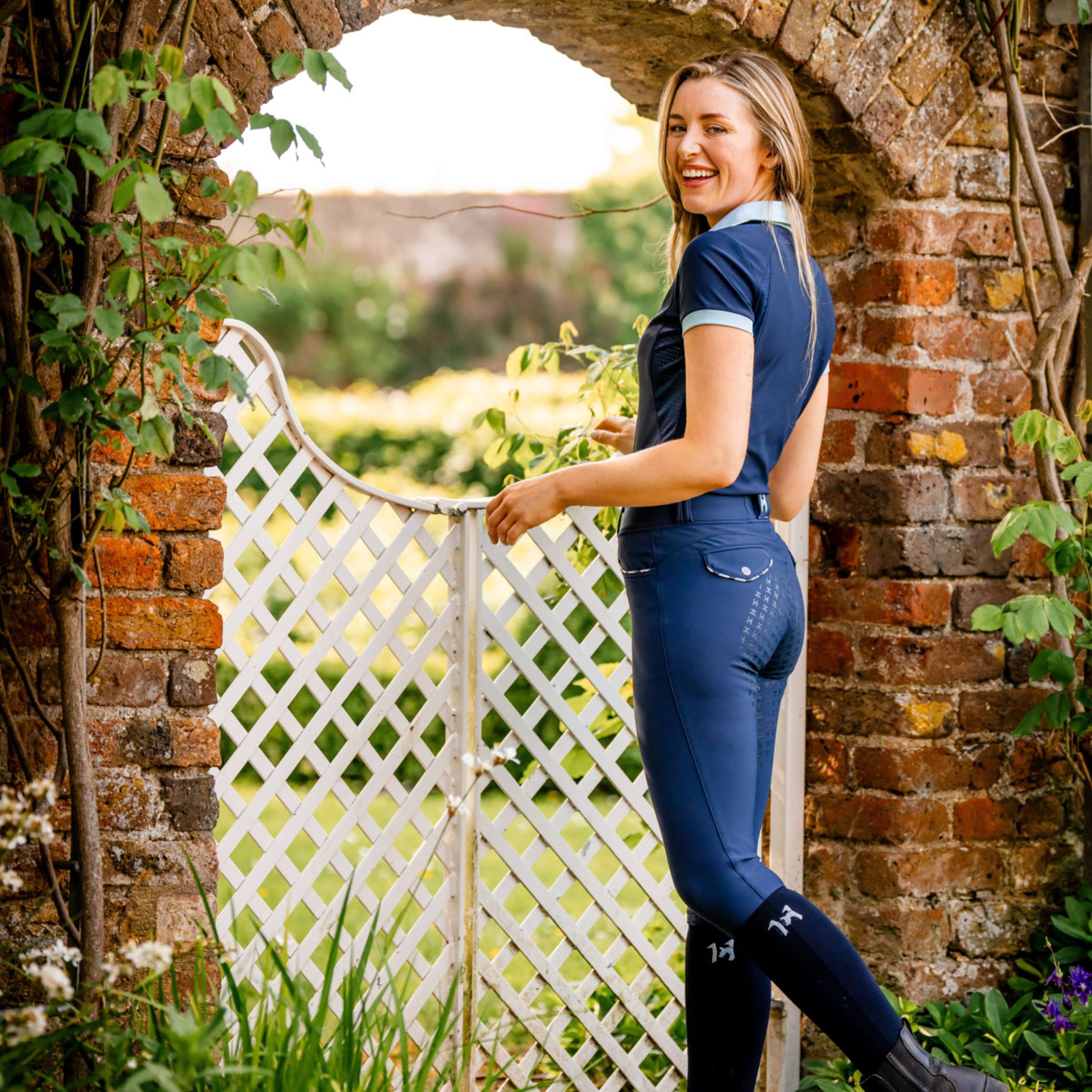 Horseware Pantalón de Equitación Newmarket High Rise Full Seat Navy