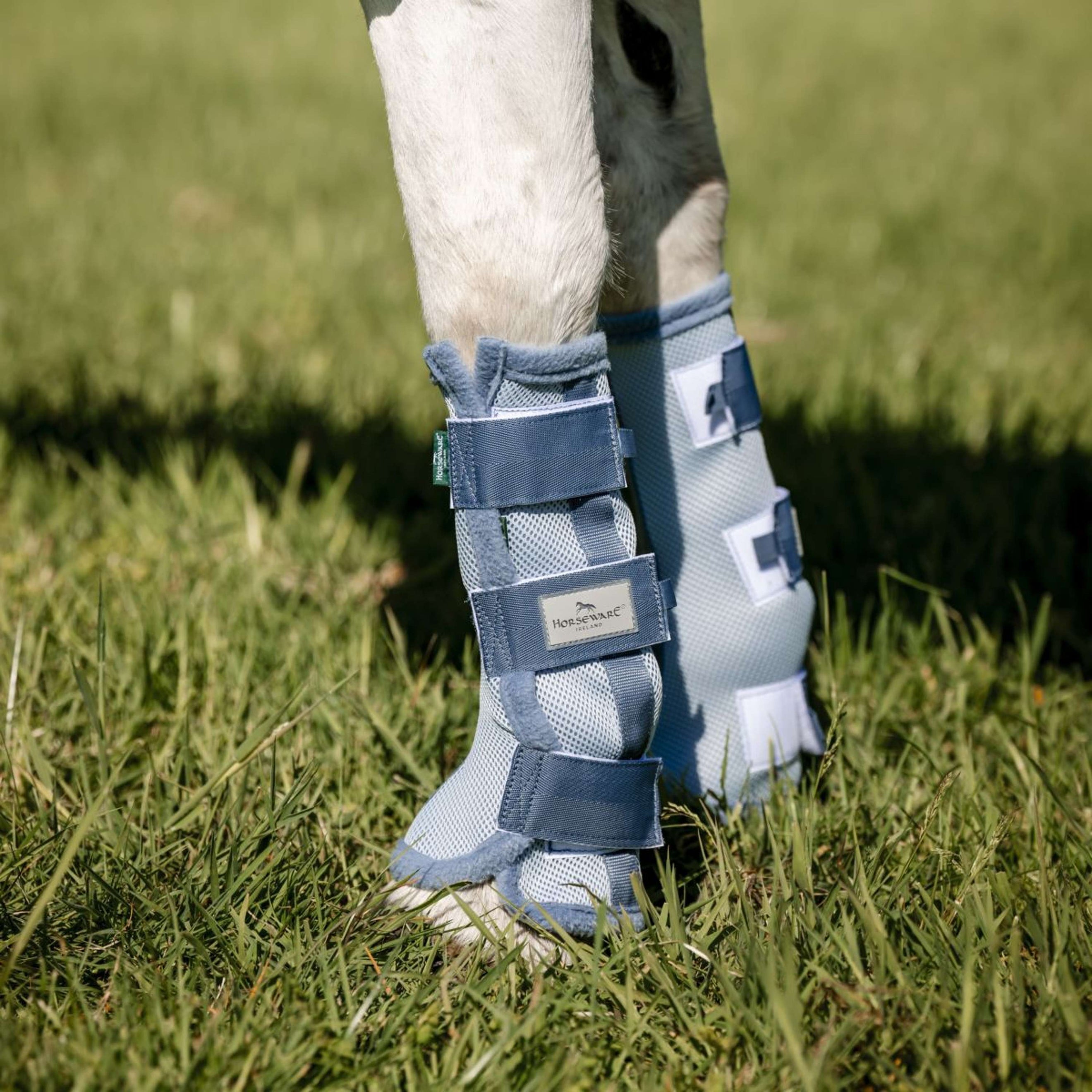 Horseware Fly Boots Set of 2 Heather Blue/Blue/Silver Horseware Fly Boots Set of 2 Heather Blue/Blue/Silver