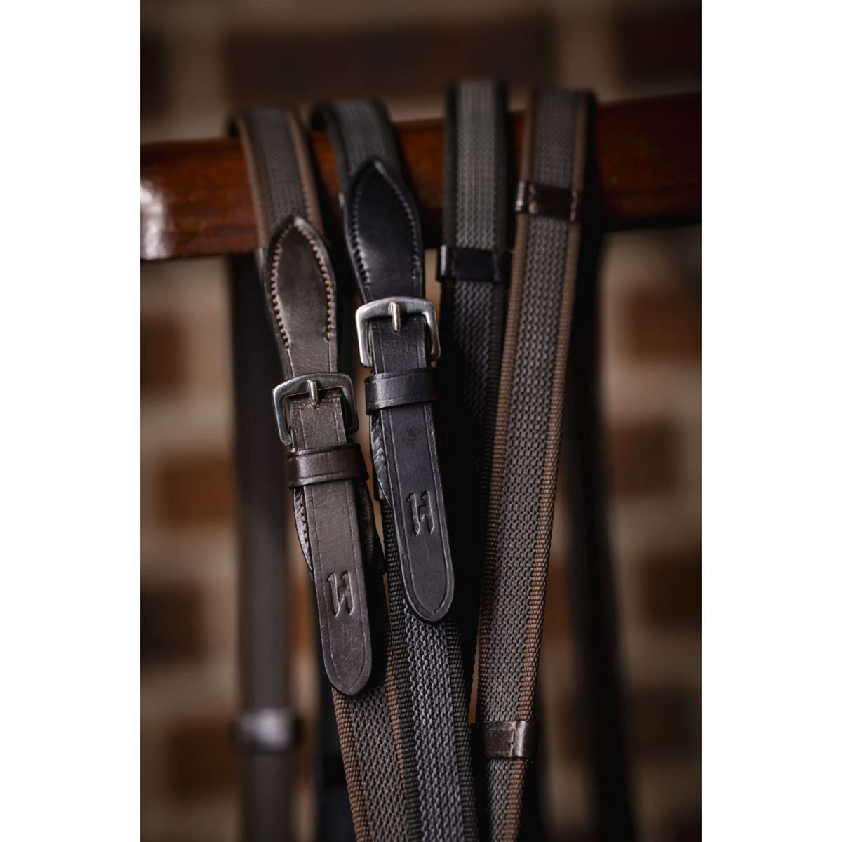 Horseware Riendas Rubber Grip Continental Negro