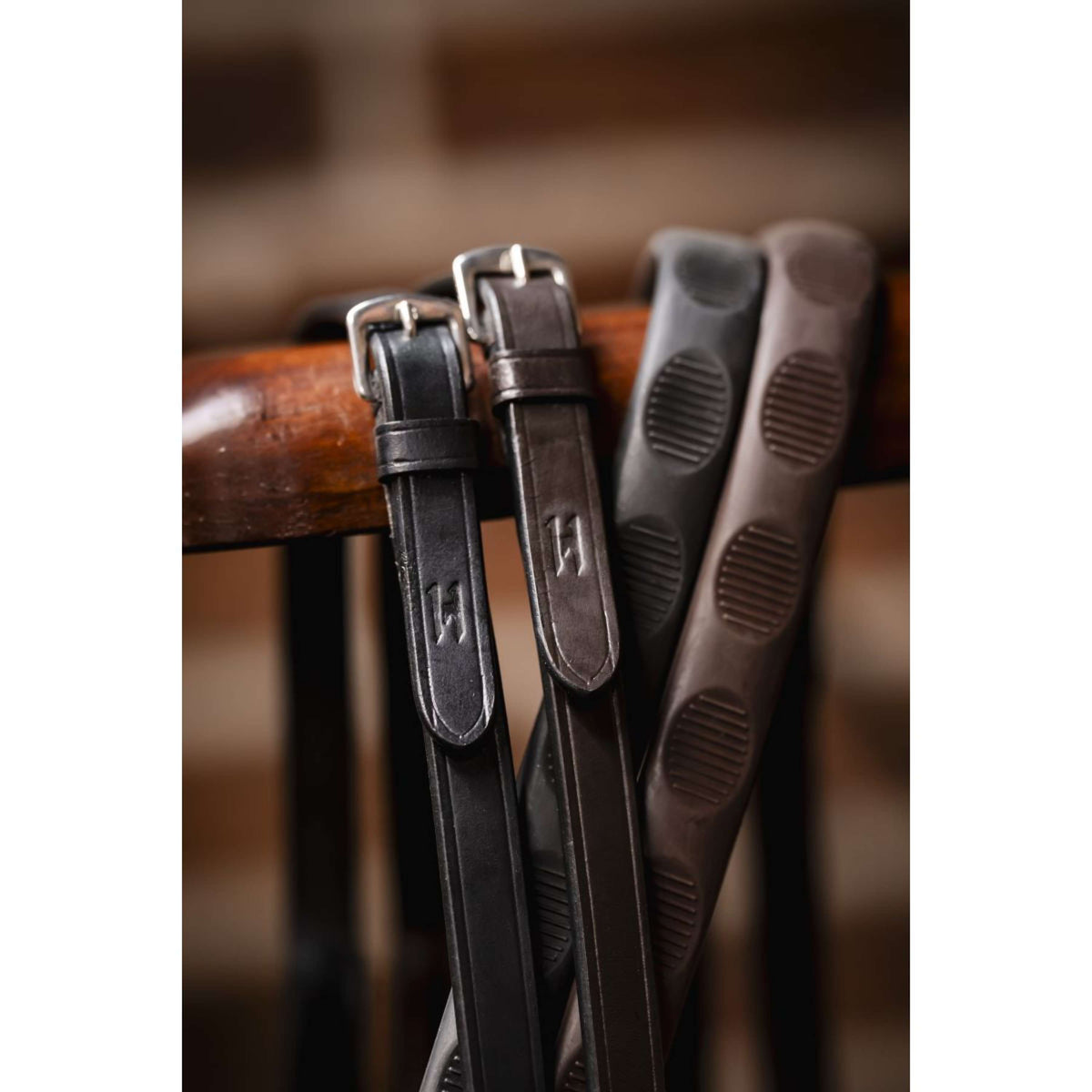 Horseware Riendas Thumb Grip Rubber Marron