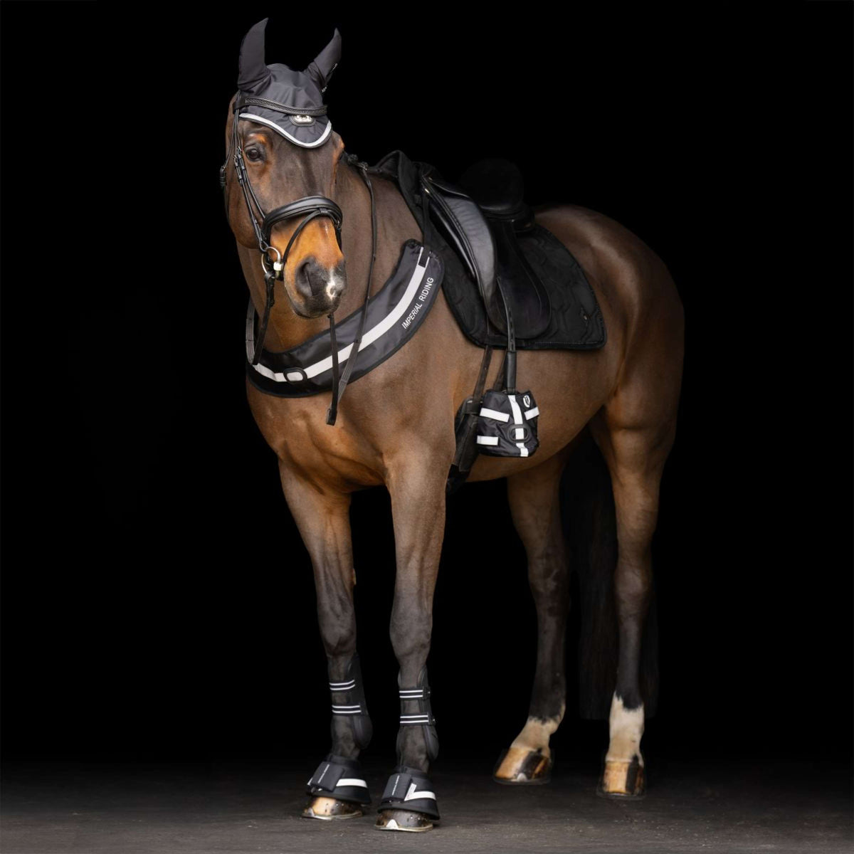 Imperial Riding Bonete para Orejas IRHLuminous Negro