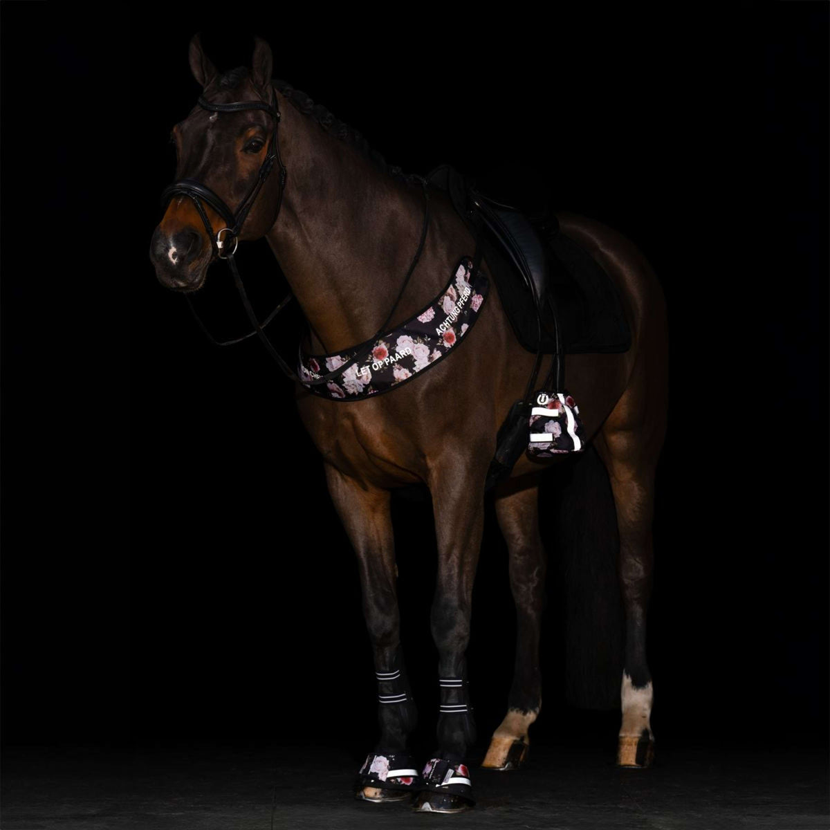 Imperial Riding Calentador de dedos IRHReflective Flower Print