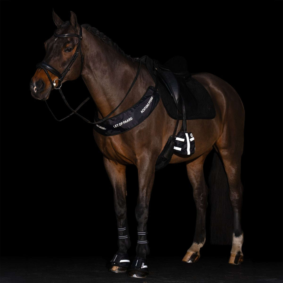 Imperial Riding Calentador de dedos IRHReflective Negro