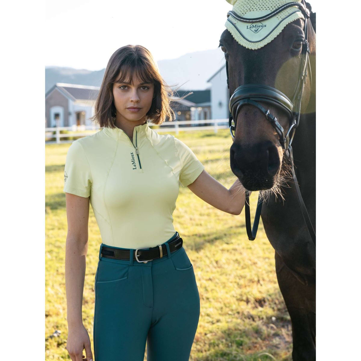 LeMieux Base Layer Classique Mangas Cortas Macaron