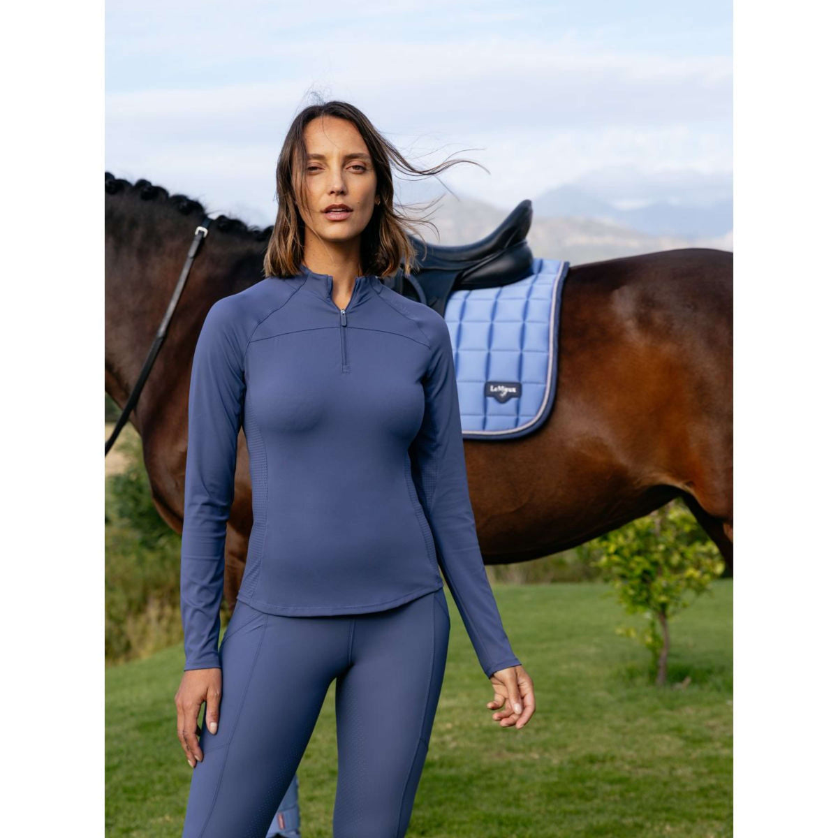 LeMieux Base Layer Airflow Mangas Largas Shadow