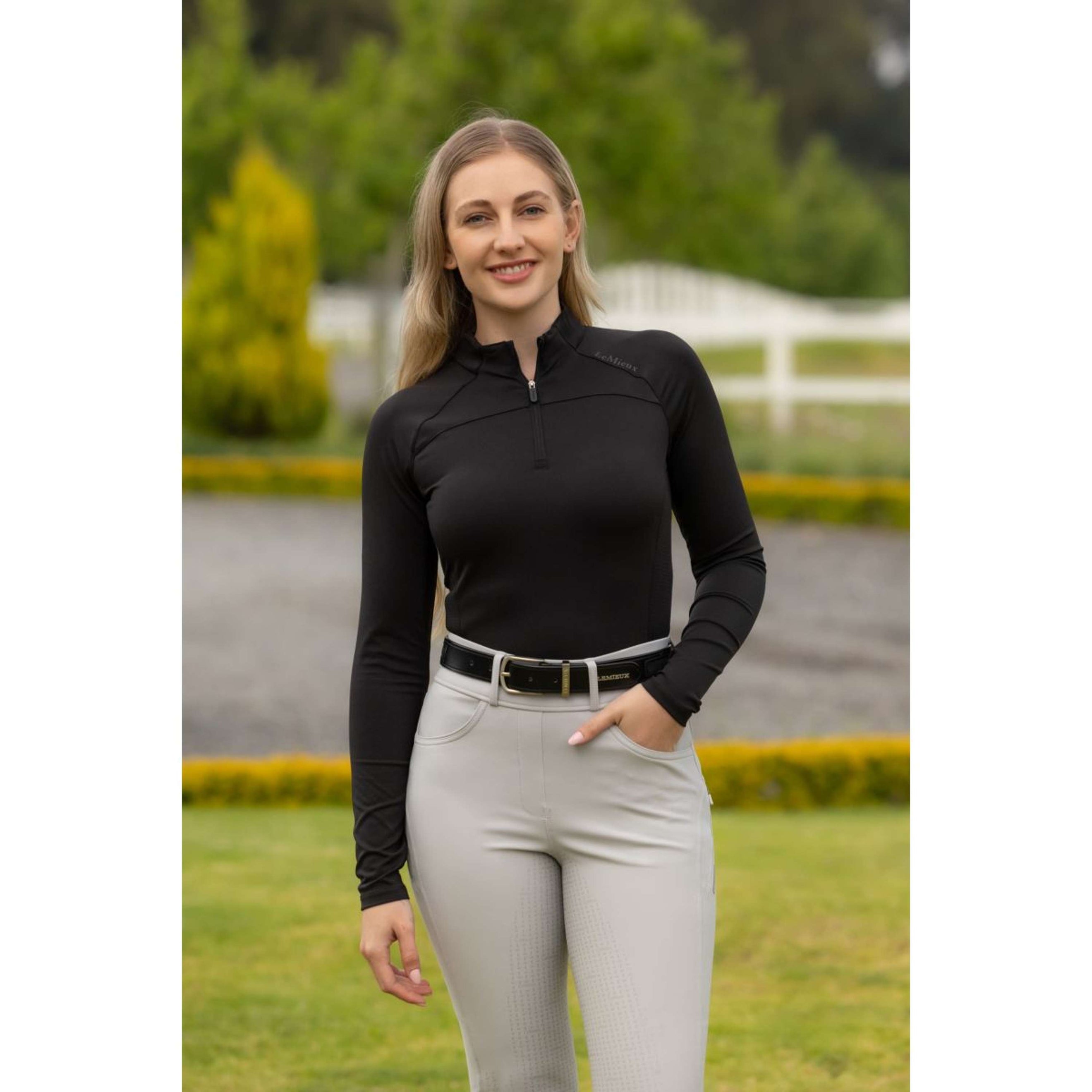 LeMieux Base Layer Airflow Mangas Largas Negro