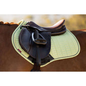 LeMieux Mantilla Suede Close Contact Square saltando Macaron