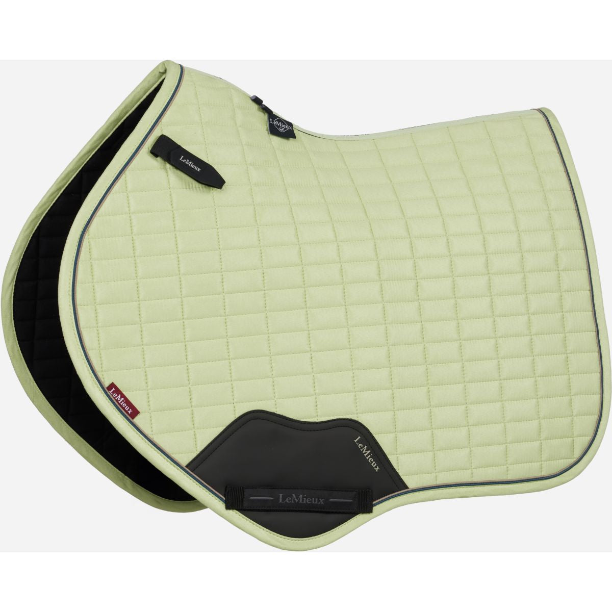 LeMieux Mantilla Suede Close Contact Square saltando Macaron