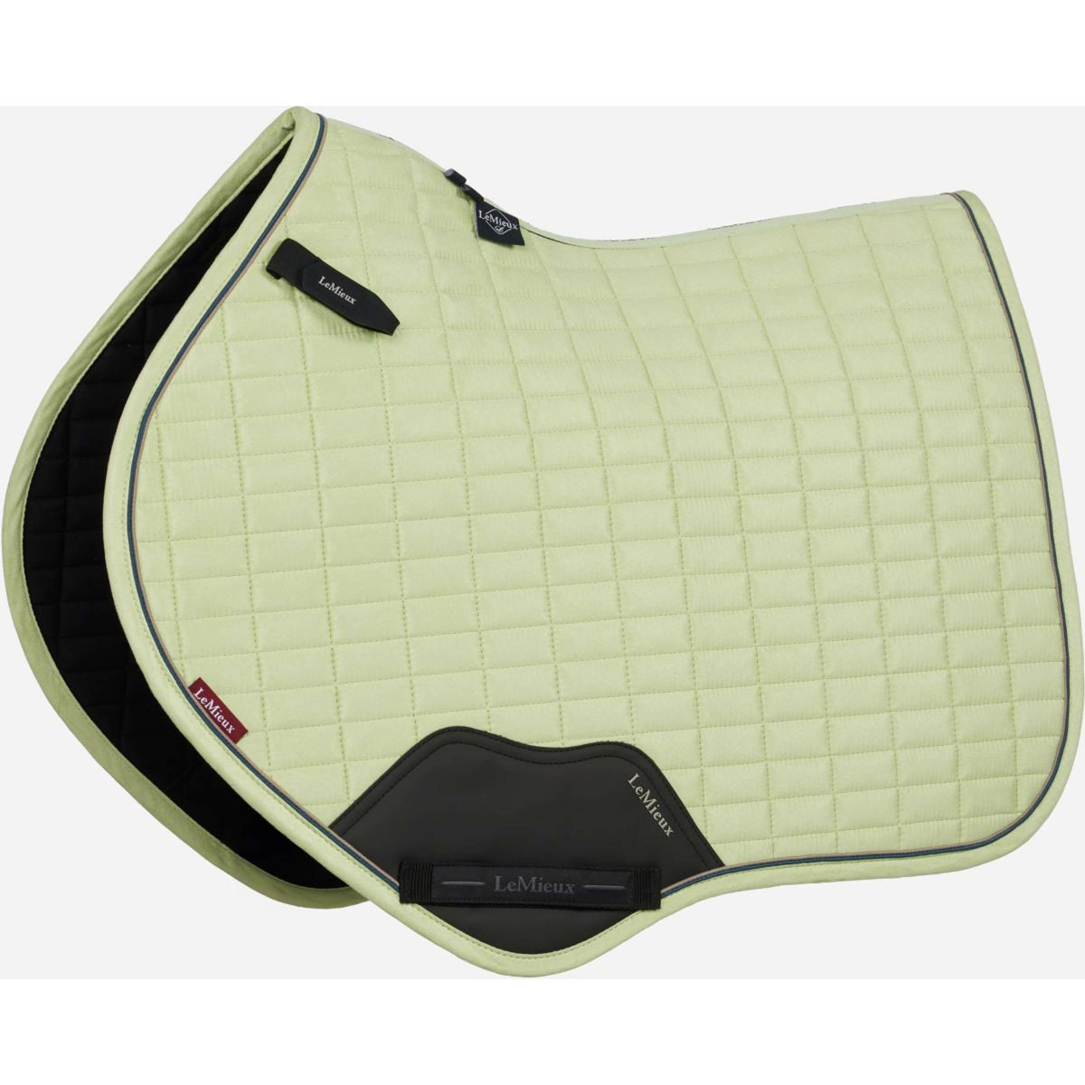 LeMieux Mantilla Suede Close Contact Square saltando Macaron