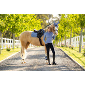 LeMieux Mantilla Suede Close Contact Square saltando Powder Blue