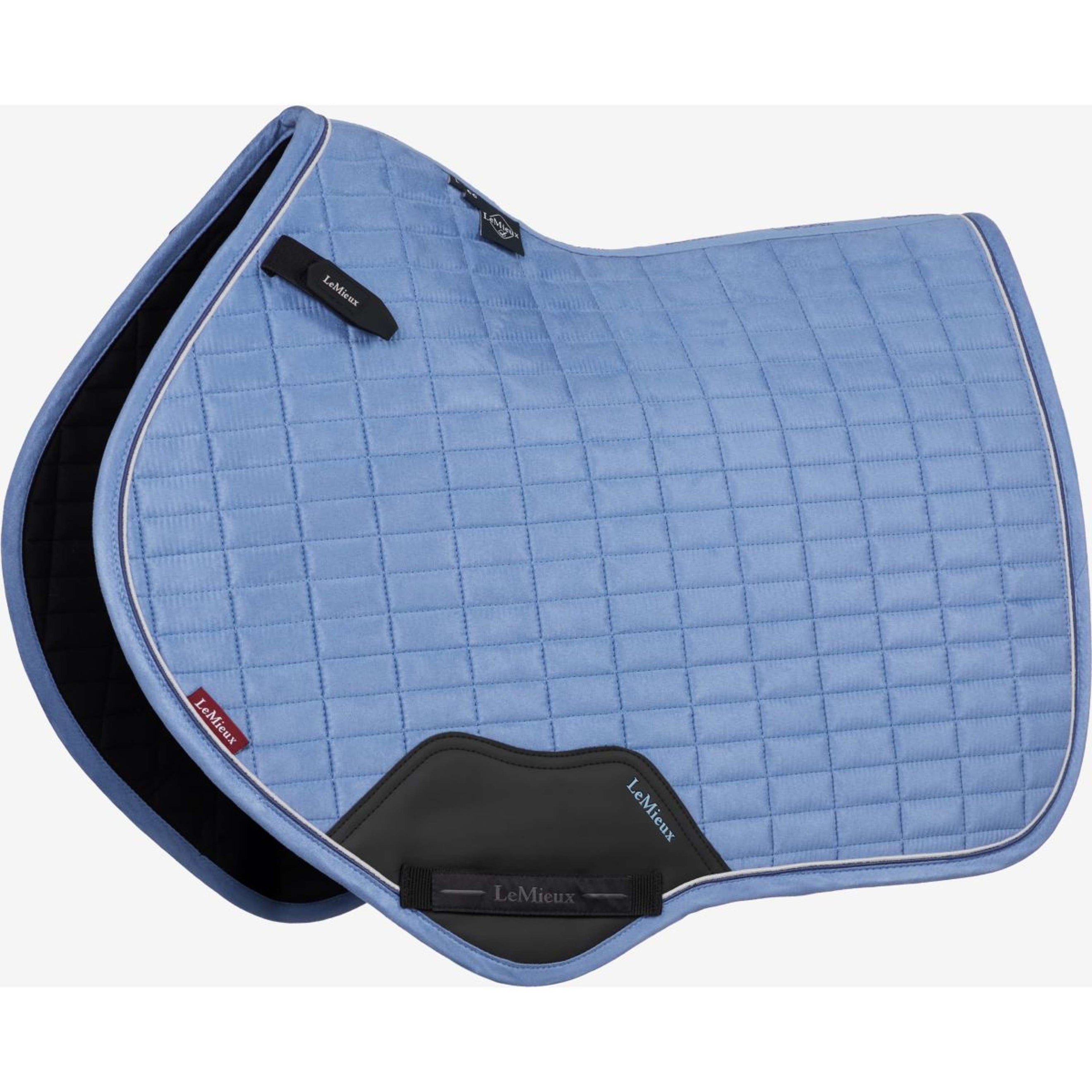 LeMieux Mantilla Suede Close Contact Square saltando Powder Blue