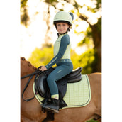 LeMieux Mantilla Mini Suede Close Contact Square saltando Macaron