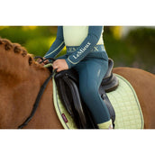 LeMieux Mantilla Mini Suede Close Contact Square saltando Macaron