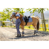 LeMieux Mantilla Mini Suede Close Contact Square saltando Powder Blue