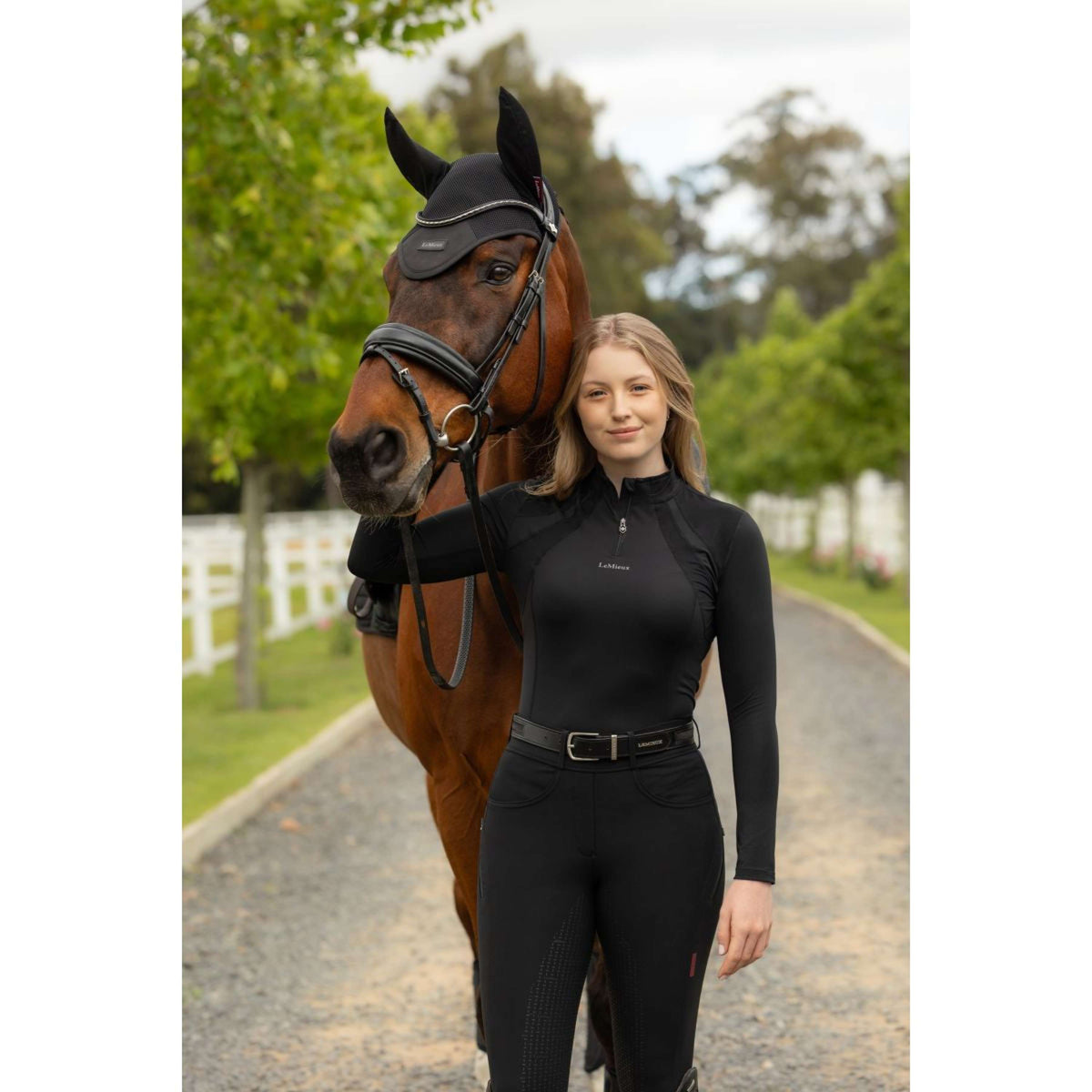 LeMieux Bonete para Orejas Air-Tek Mesh Negro