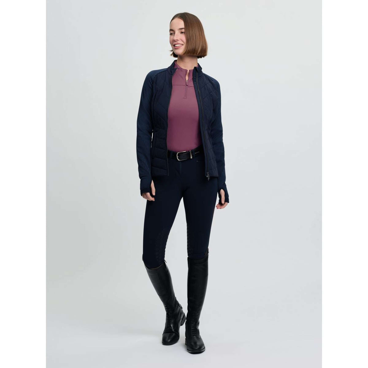 LeMieux Sudadera con capucha y cremallera Maddie Navy