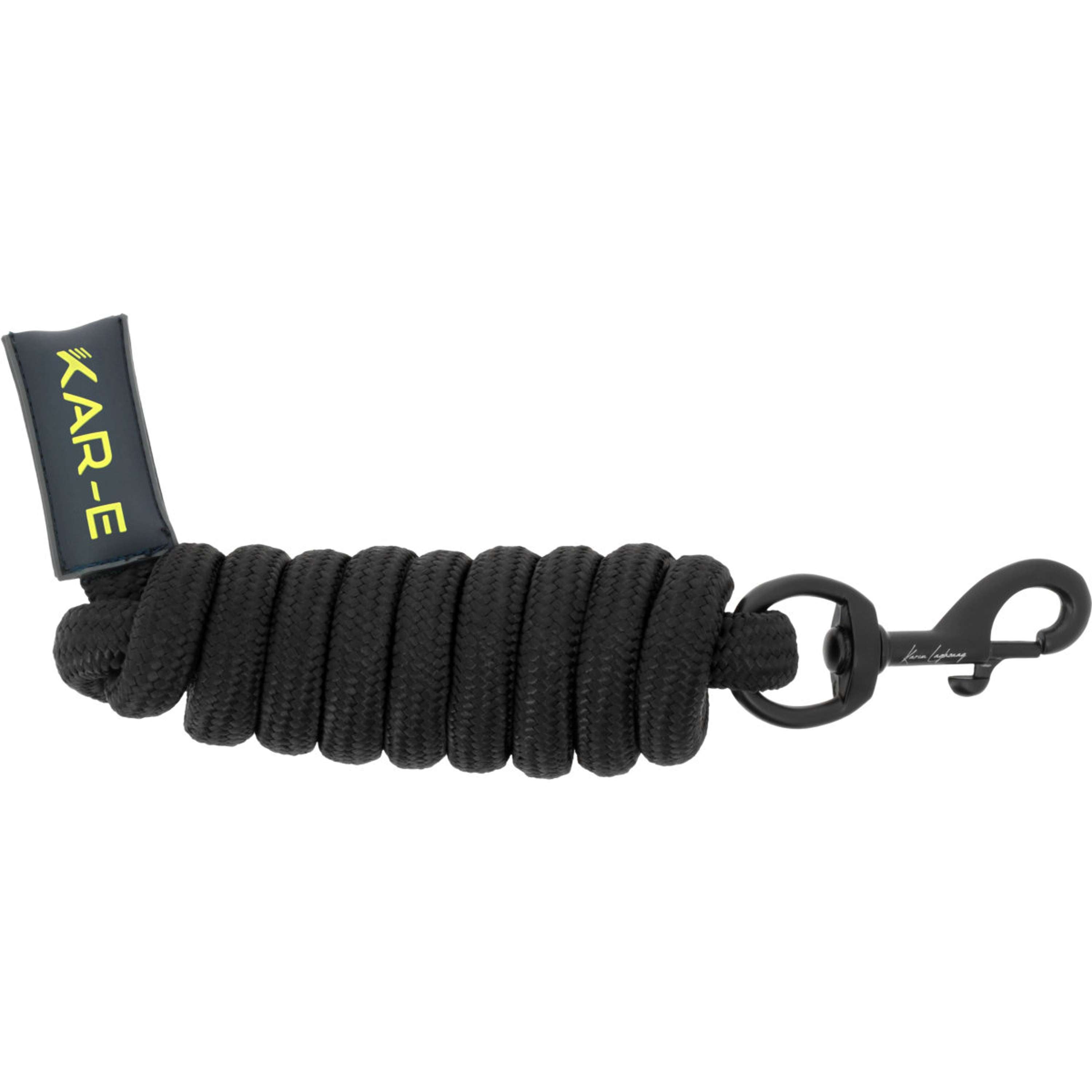 K by EQUITHÈME Cuerda para Cabestro Triton con Mosquetón Negro