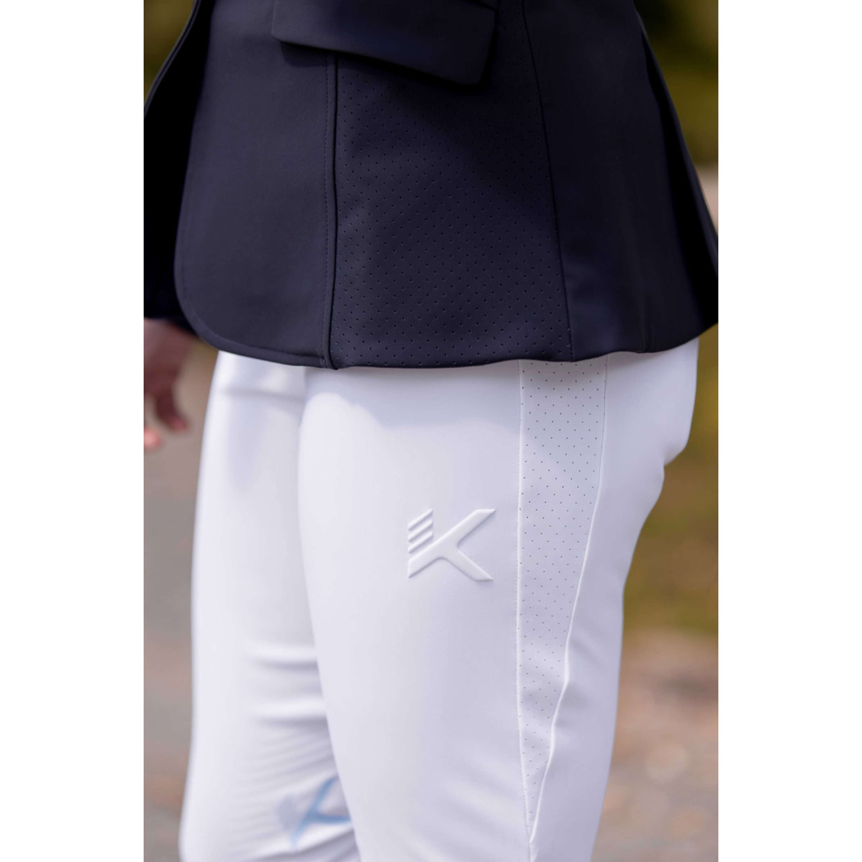 K by EQUITHÈME Pantalón de Equitación Explore Full Grip Blanco