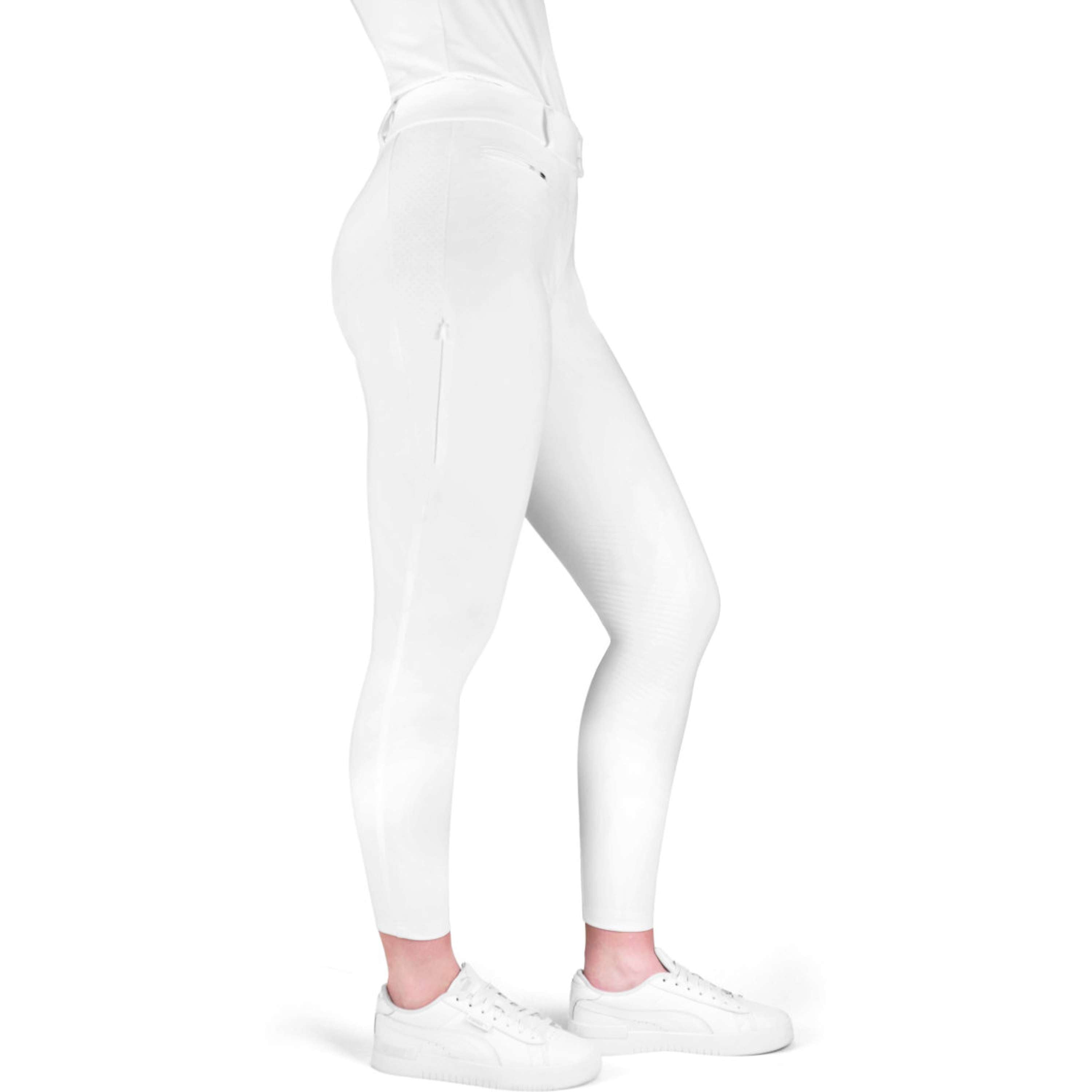K by EQUITHÈME Pantalón de Equitación Explore Full Grip Blanco