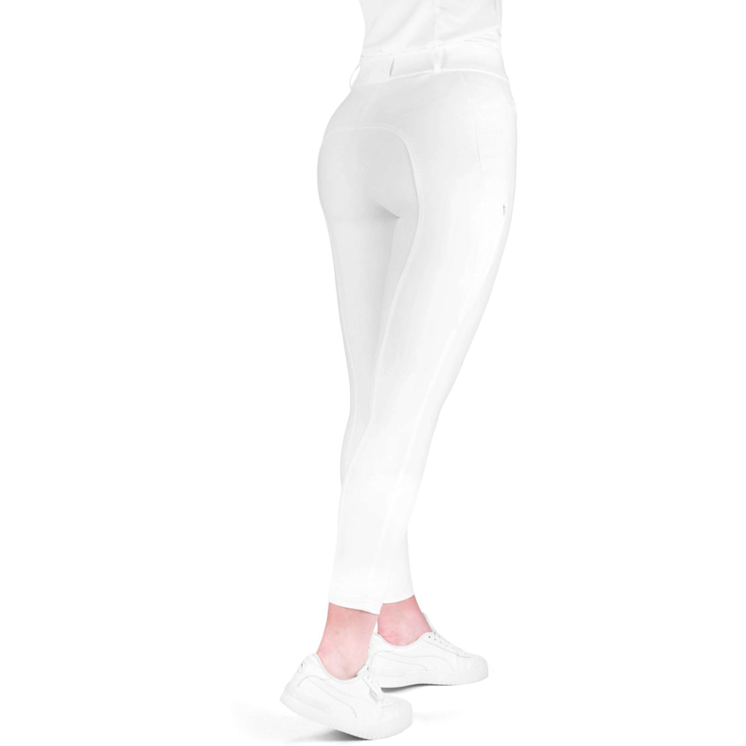 K by EQUITHÈME Pantalón de Equitación Explore Full Grip Blanco