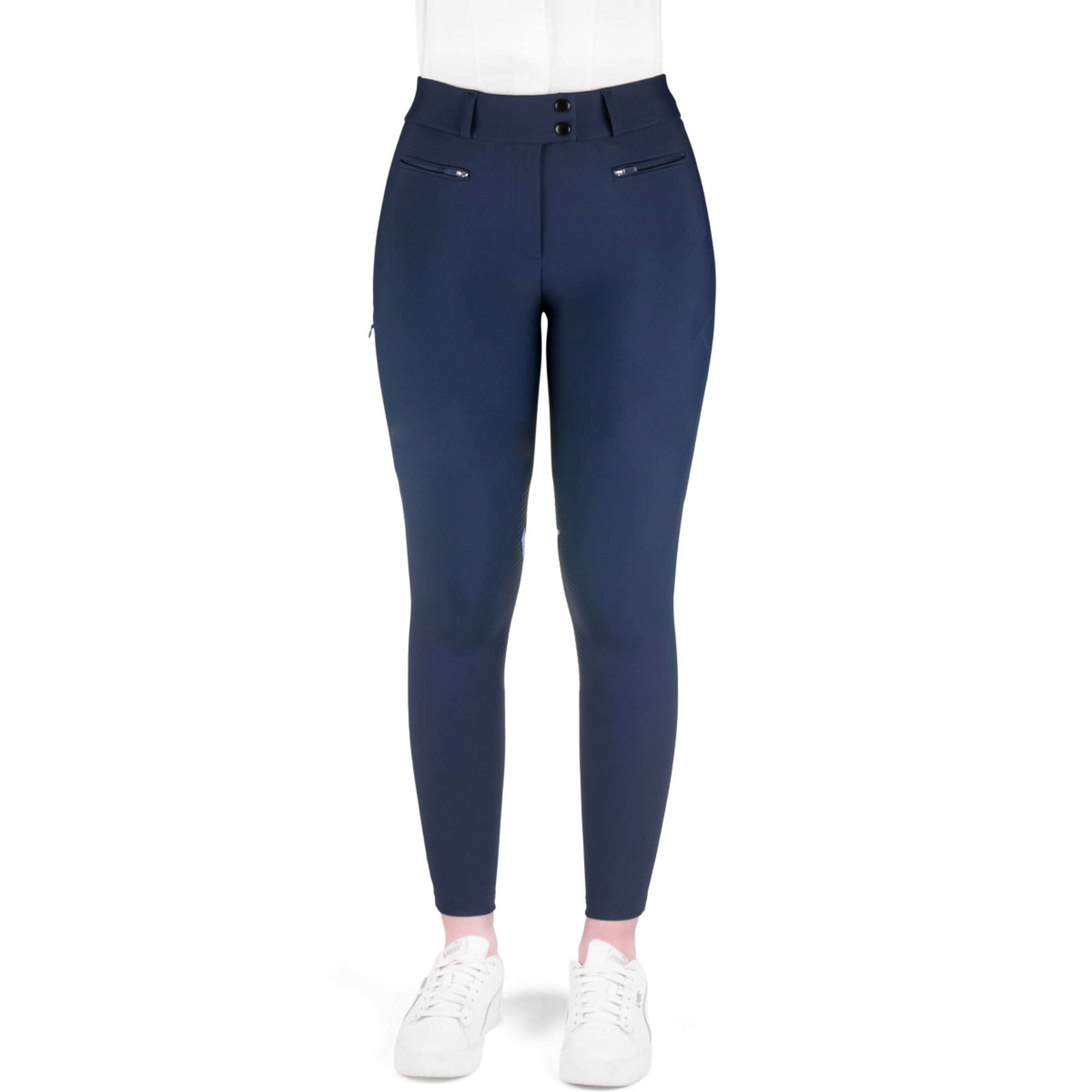 K by EQUITHÈME Pantalón de Equitación Explore Full Grip Navy