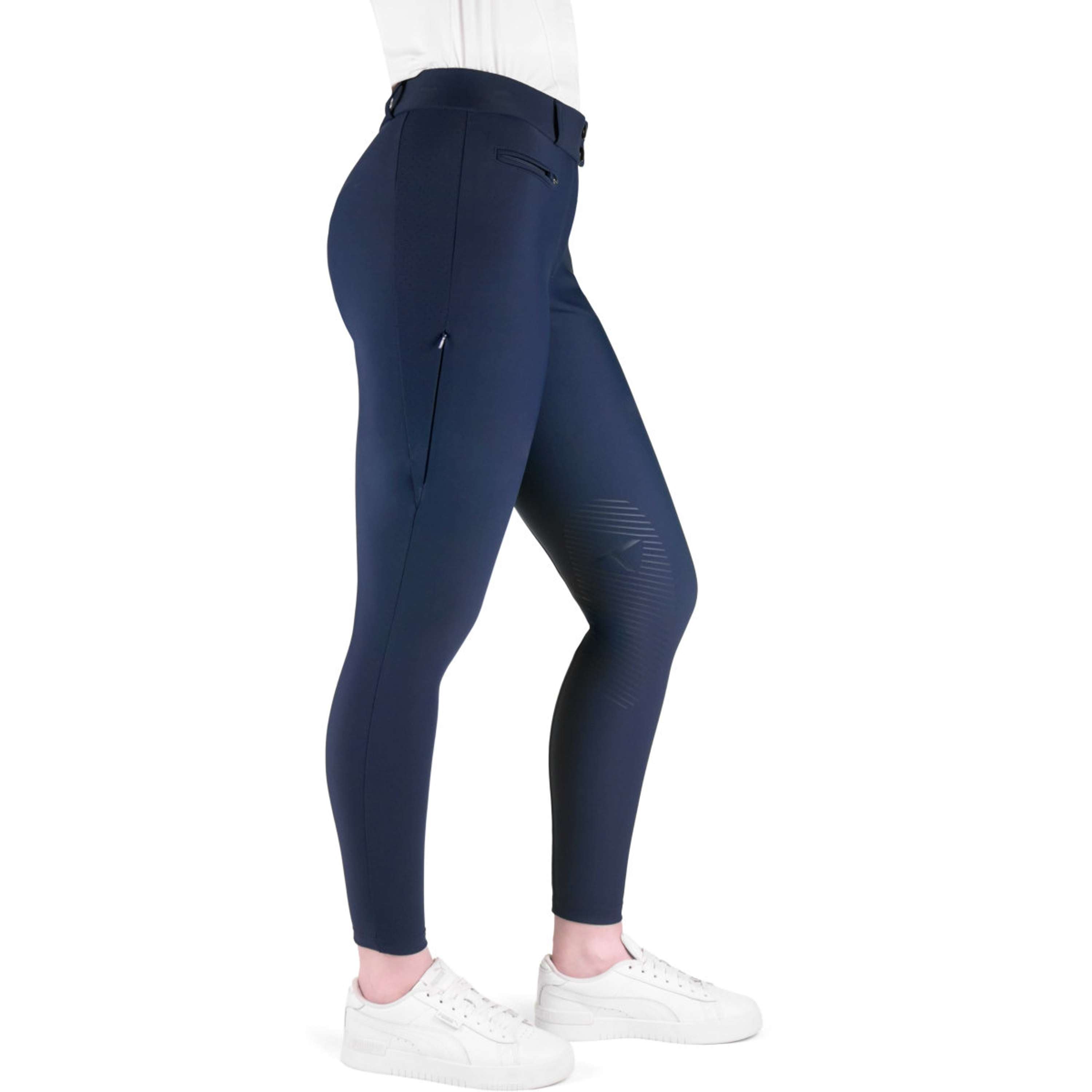 K by EQUITHÈME Pantalón de Equitación Explore Full Grip Navy
