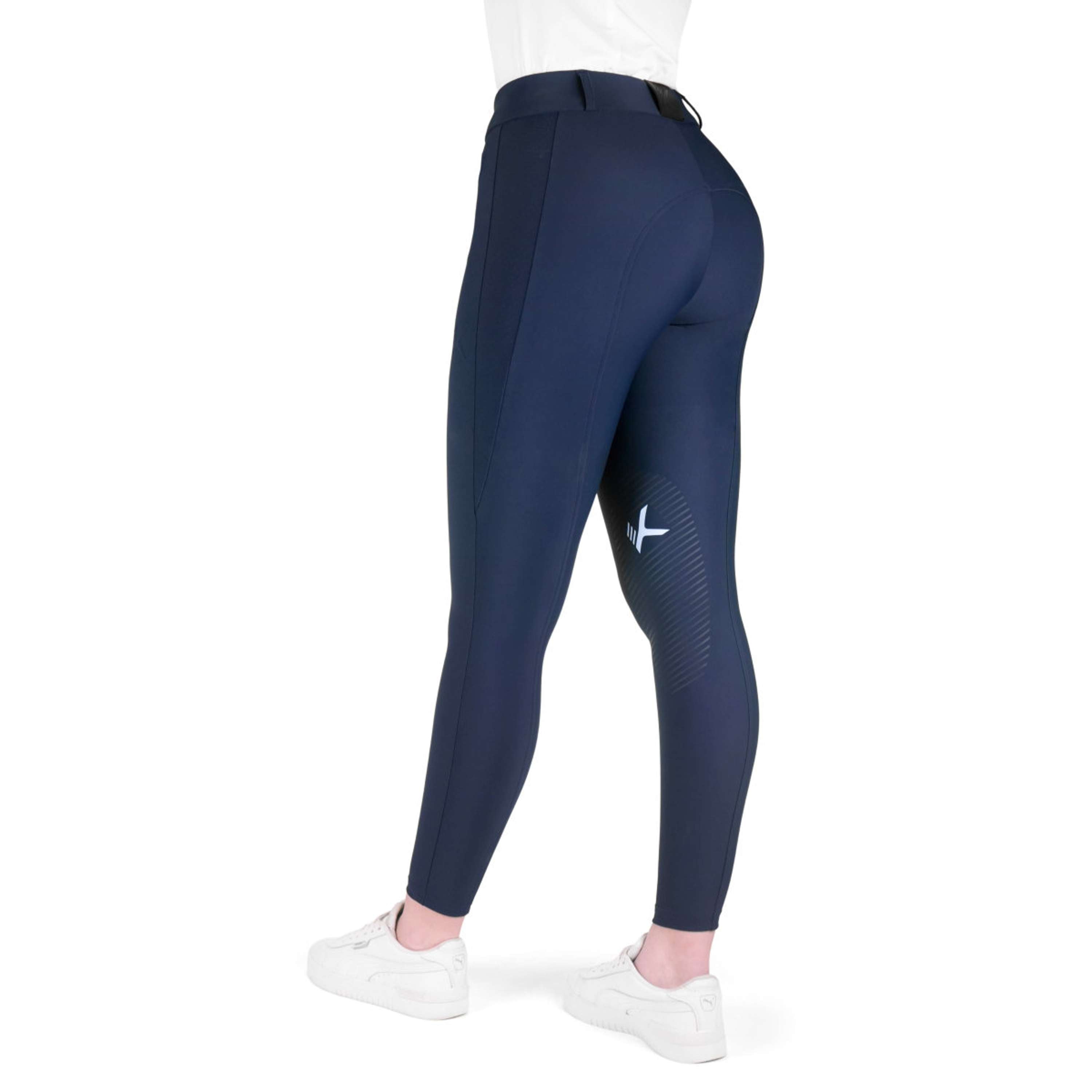 K by EQUITHÈME Pantalón de Equitación Explore Full Grip Navy