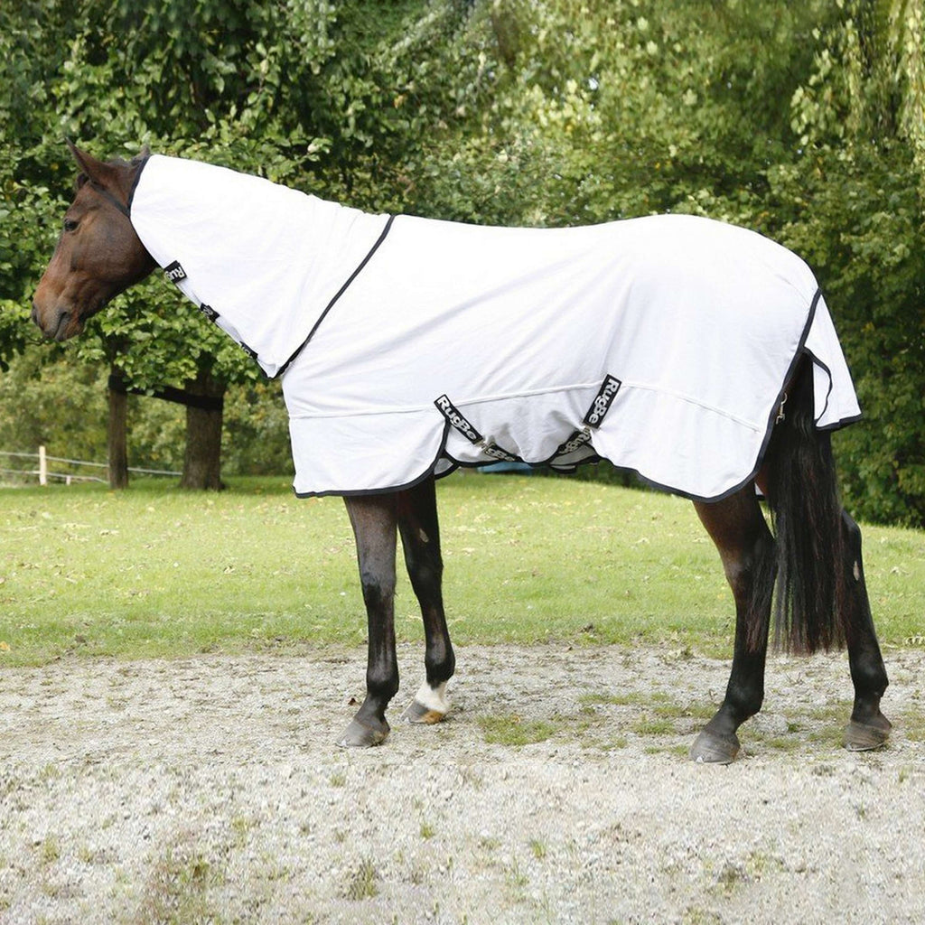 RugBe by Covalliero Manta Antimoscas SuperFly con cuello Blanco