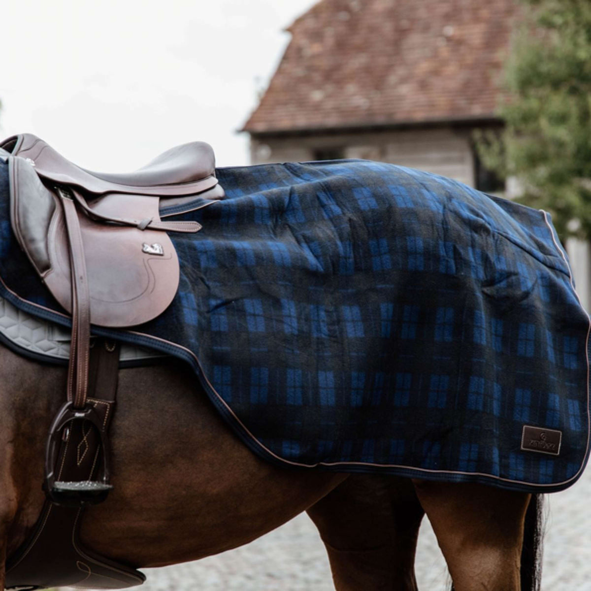 Kentucky Horsewear Manta de ejercicio Heavy Fleece Azul oscuro