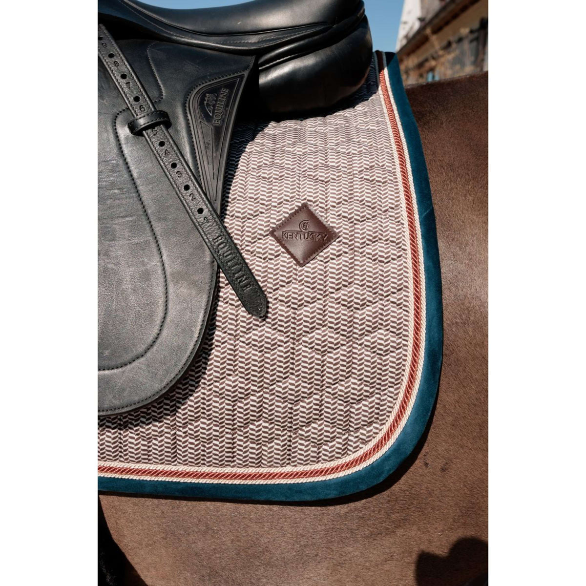 Kentucky Horsewear Mantilla Pied-de-Poule Doma clásica Bordeaux/Navy