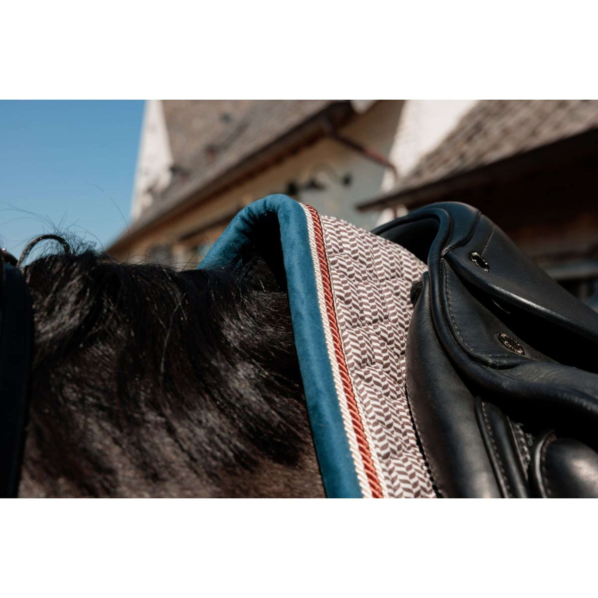 Kentucky Horsewear Mantilla Pied-de-Poule Doma clásica Bordeaux/Navy