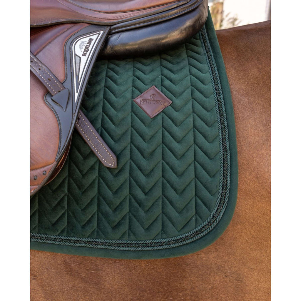 Kentucky Mantilla Velvet Mini Pearls saltando Pine Green