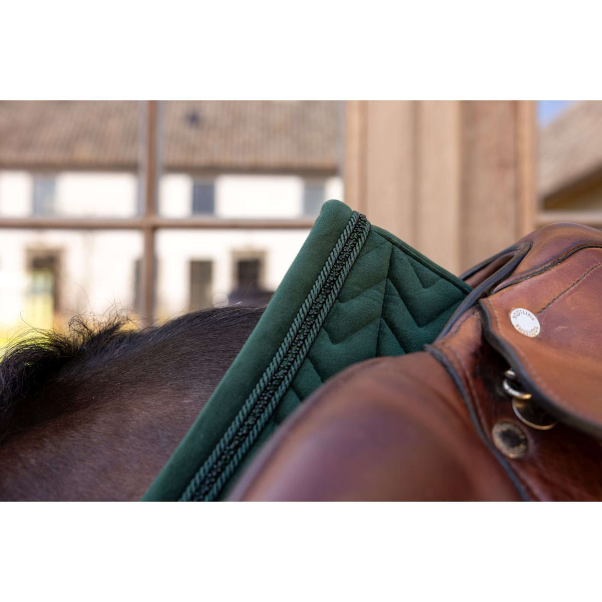 Kentucky Mantilla Velvet Mini Pearls saltando Pine Green