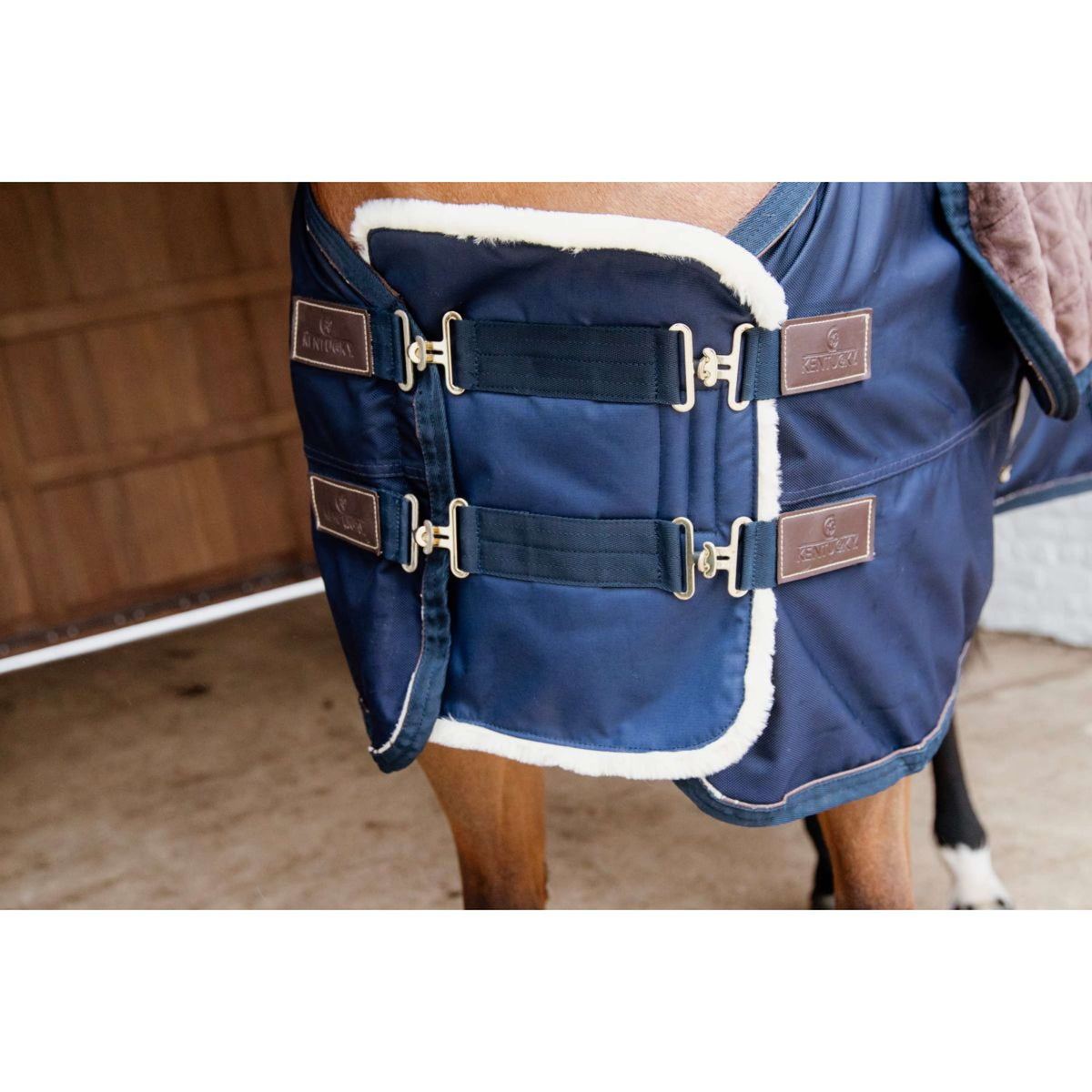 Kentucky Horsewear Extensor de pecho Waterdicht 2 cierres de acoplamiento Navy