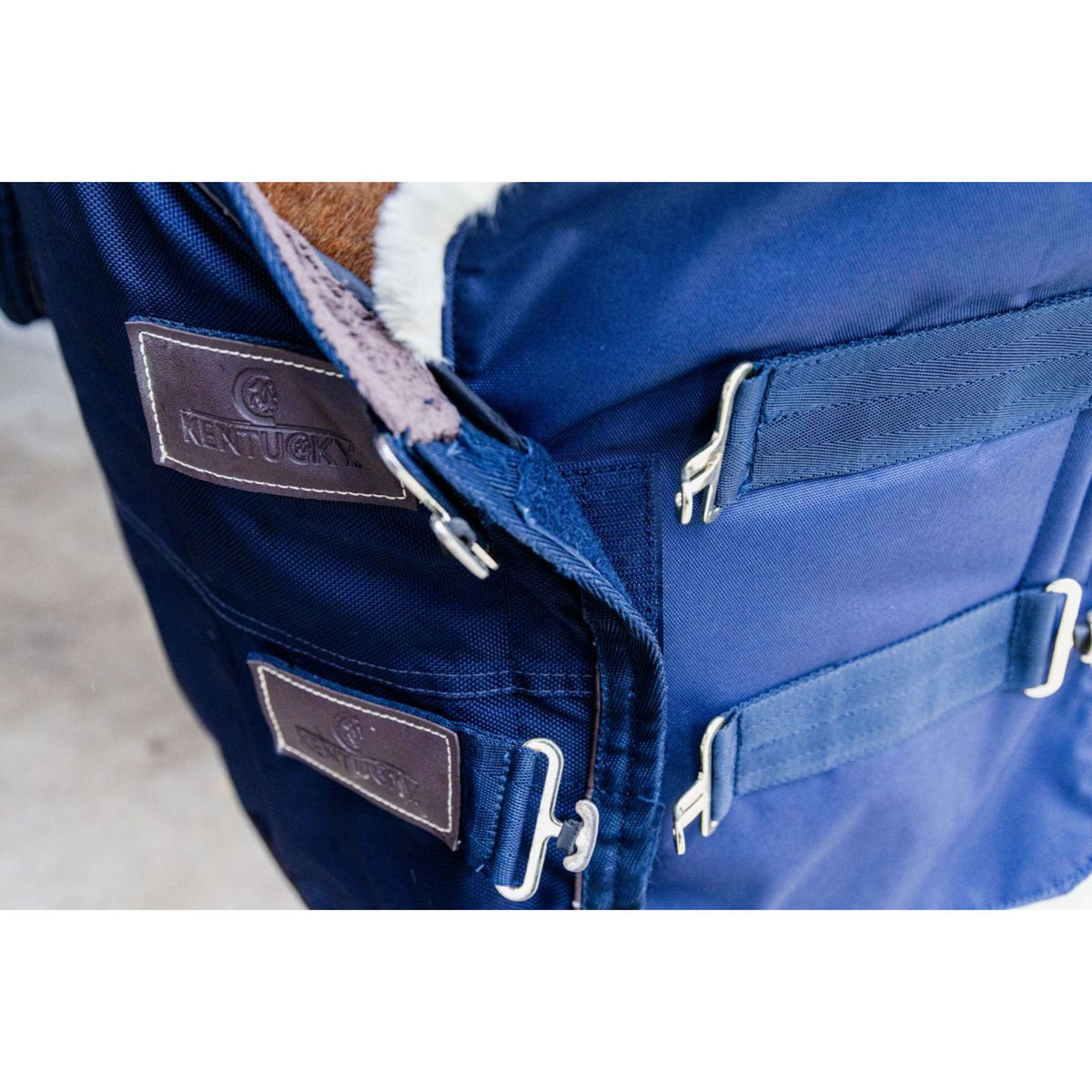 Kentucky Horsewear Extensor de pecho Waterdicht 2 cierres de acoplamiento Navy