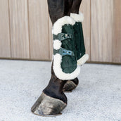 Kentucky Horsewear Botas para tendones Bamboo Elastic Vegan Piel Verde oscuro