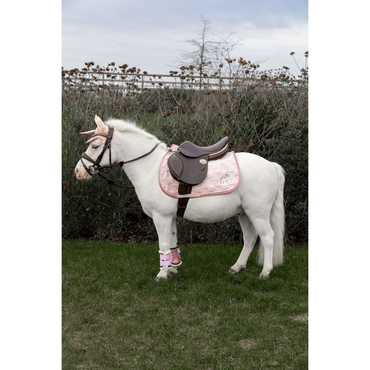 Kentucky Horsewear Mantilla Glitter Unicorn Doma clásica Soft Rose