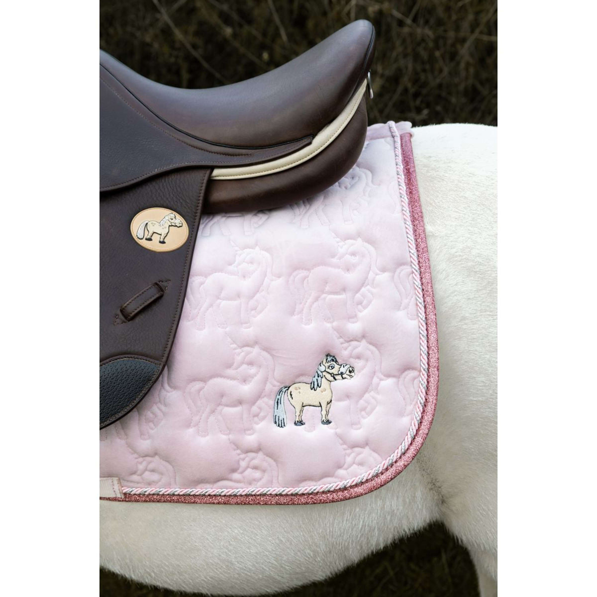 Kentucky Horsewear Mantilla Glitter Unicorn Doma clásica Soft Rose