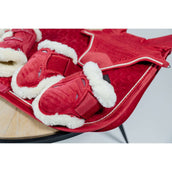 Kentucky Horsewear Botas para tendones Bamboo Elastic Vegan Piel Rojo