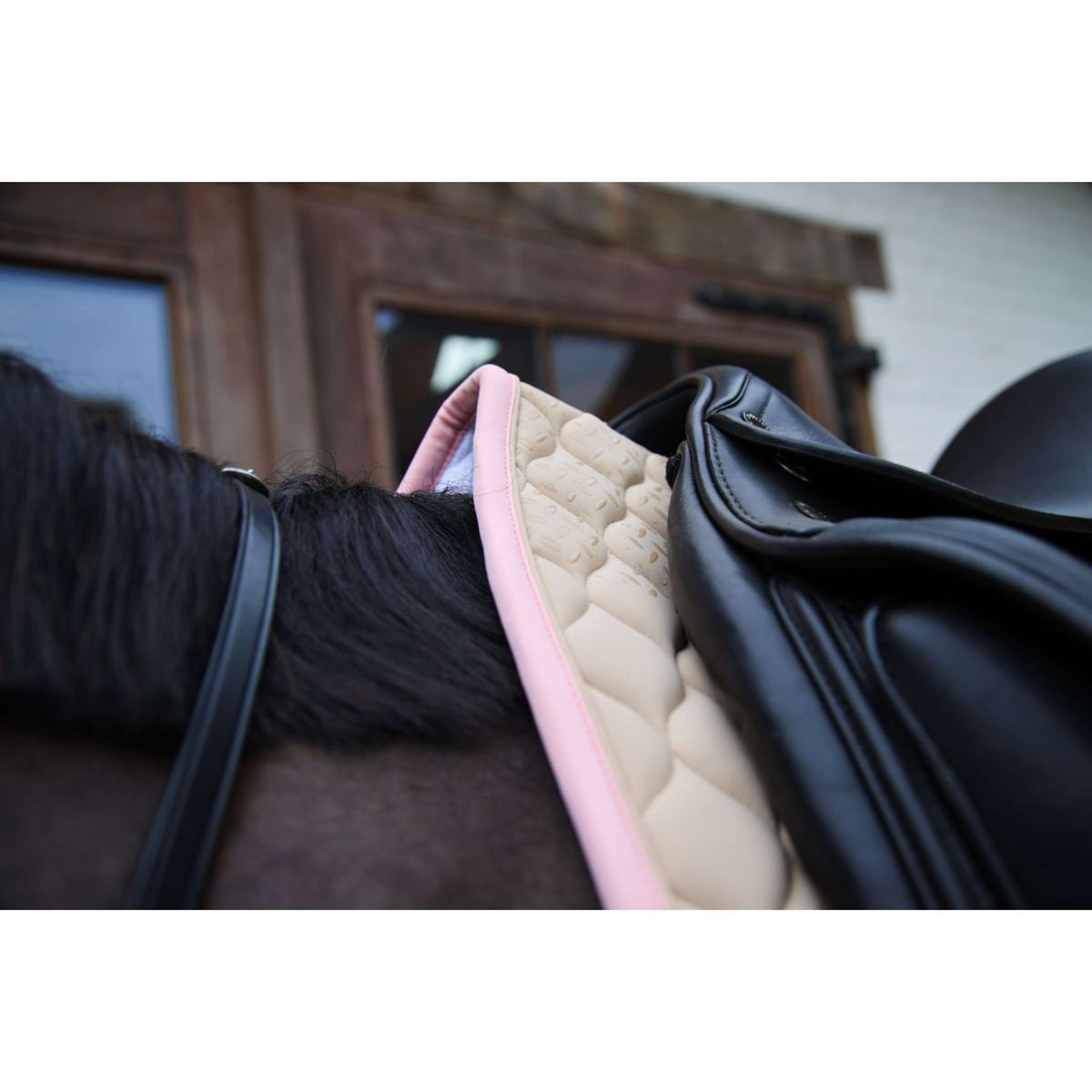 Kentucky Horsewear Mantilla Softshell Onion Quilt Doma clásica Beige/Rosa viejo