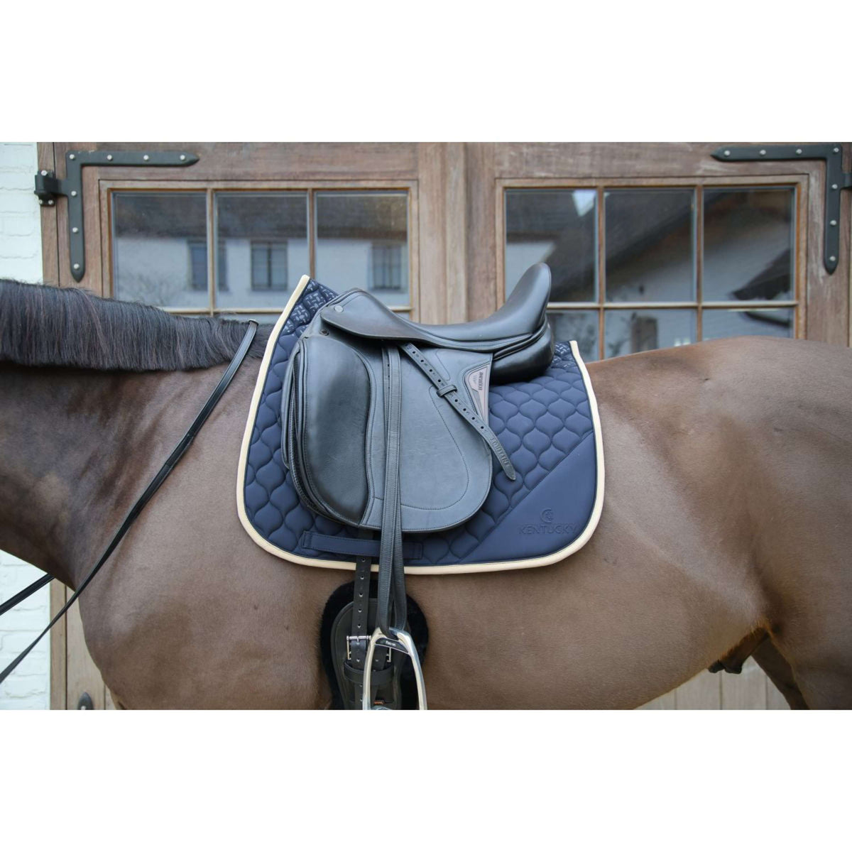 Kentucky Horsewear Mantilla Softshell Onion Quilt Doma clásica Navy/Beige