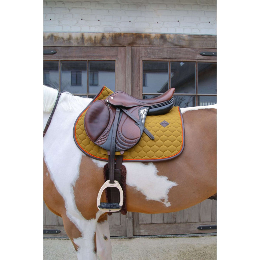 Kentucky Horsewear Mantilla Onion Quilt Leather Neon saltando Kaki
