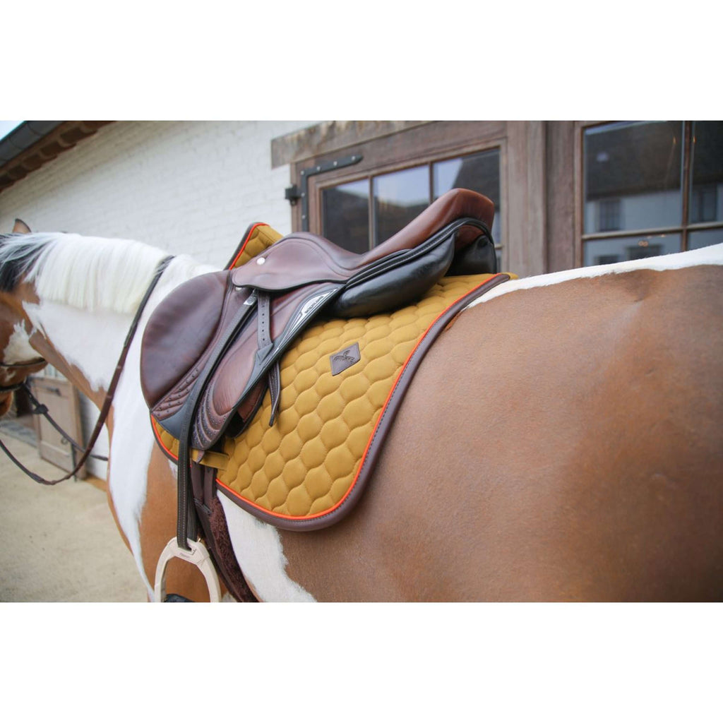 Kentucky Horsewear Mantilla Onion Quilt Leather Neon saltando Kaki