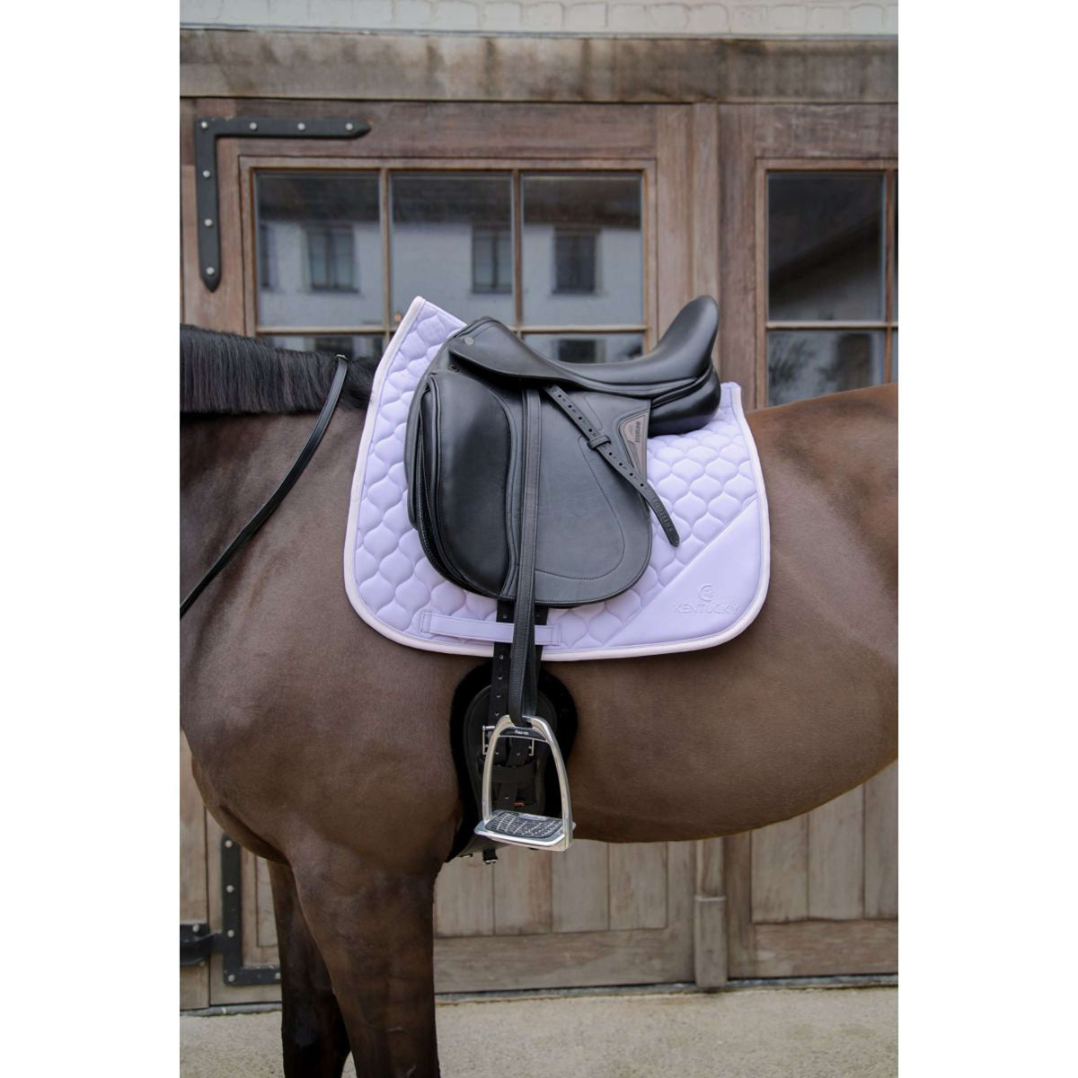 Kentucky Horsewear Mantilla Softshell Onion Quilt Doma clásica Violeta claro/Rosa claro